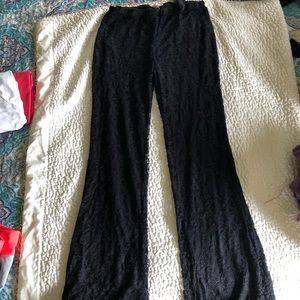 Lace bell bottom pants